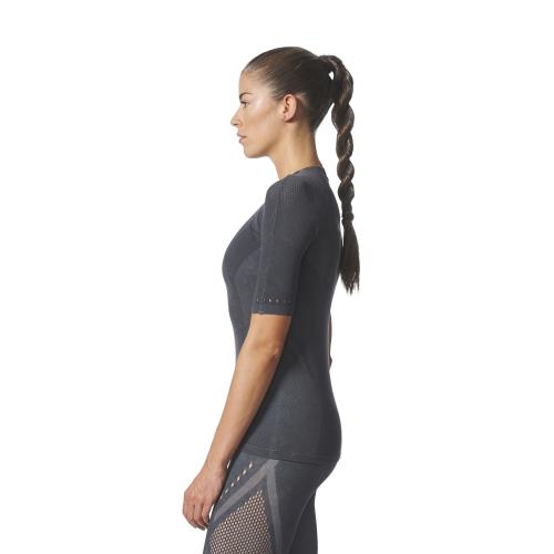 Adidas - T-shirt femme adidas Warp-Knit - L - gris foncé