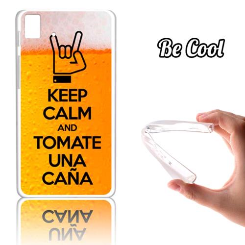 Coque étui Housse Gel Tpu pour bq Aquaris E5 4g Keep calm Caà±a - BeCool®