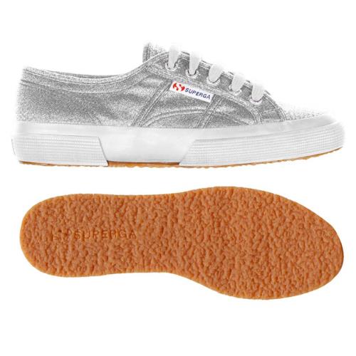 Sneakers Superga Lame W Silver Blanc pour Femmes 38
