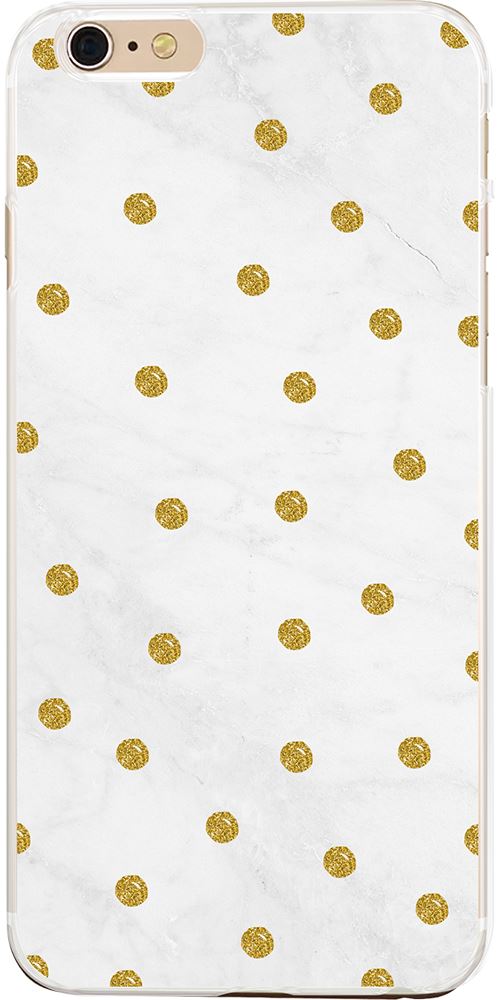 Coque semi-rigide dorée et blanche pour iPhone 6/6S/7/8