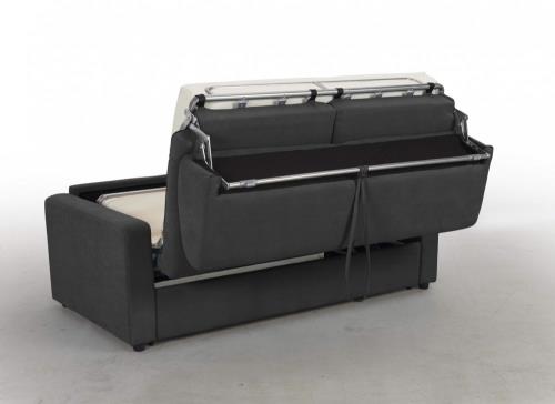 Canape Lit Night Convertible Rapido 140 14 197cm Tissu Anthracite