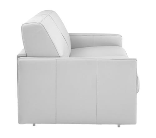 Canape Lit Rapido Sun Elite Cuir Eco Blanc Casse Sommier Lattes