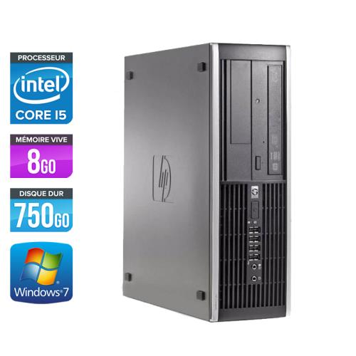 Unité centrale HP Elite 8200 SFF - Noir - Intel Core i5-2400 / 3.10 GHz - RAM 8 Go - HDD 750 Go - DVD - Gigabit Ethernet - Windows 7 Professionnel