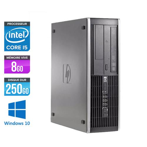 Pc Elite 8100 SFF - Noir - Intel Core i5-650 / 3.2 GHz - RAM 8 Go - HDD 250 Go - DVDRW - Gigabit Ethernet - Windows 10 Professionnel