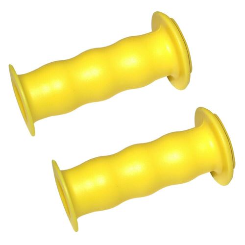 Paire de poignee jaune vélo enfant draisienne tricycle trottinette cintre guidon 19 mm