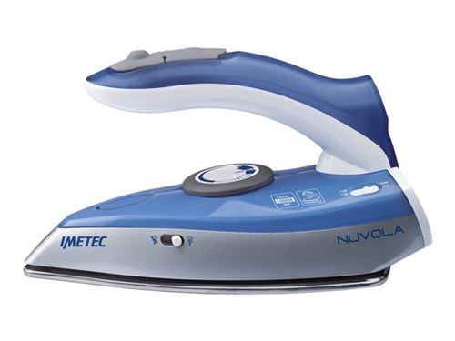 Imetec Nuvola - Stoomstrijkijzer voor op reis - zoolplaat: roestvrij staal - 1000 W - blauw