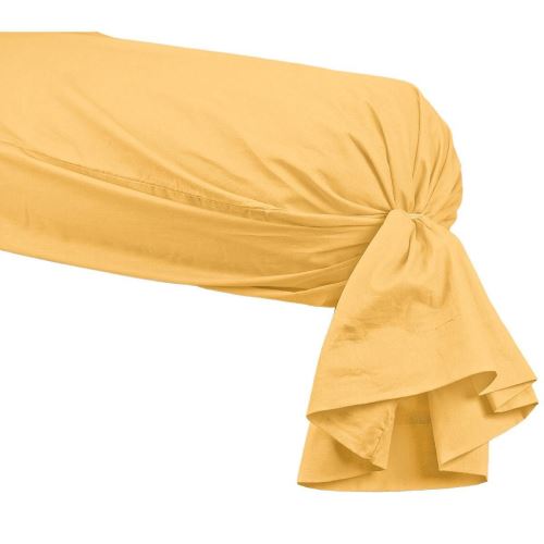 Taie de Traversin Percale Unie EASY CARE 80 fils/cm² SENSEI SOFT Safran 45x185