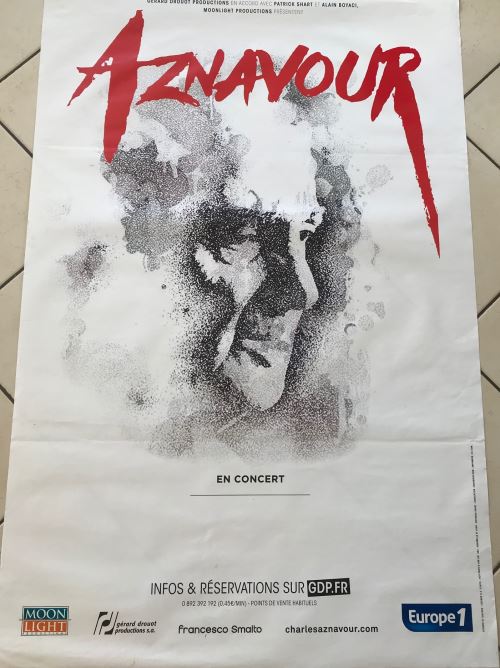 Charles AZNAVOUR - Tournée 2018 - AFFICHE