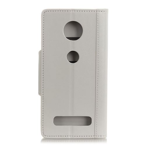 Etui en PU support magnétique blanc pour votre Motorola Moto Z4 Play