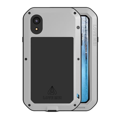 Coque en silicone protection antichoc et antiéclaboussures argent pour votre Apple iPhone XR 6.1 pouces