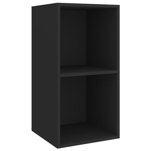 vidaXL Meuble TV mural Noir 37x37x72 cm Aggloméré