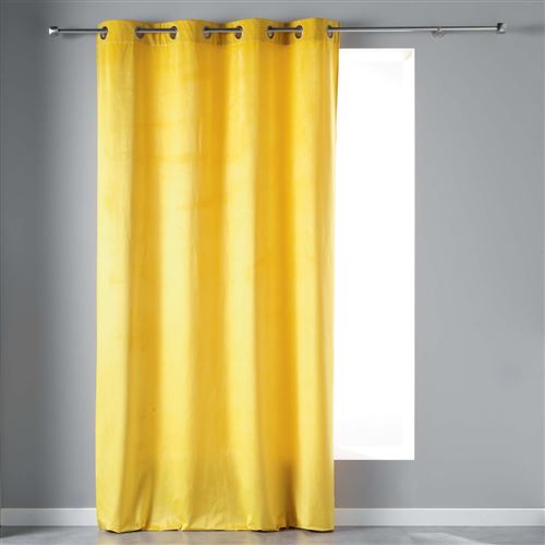 Rideau en velours 140 x 240 cm velours veloutea Jaune