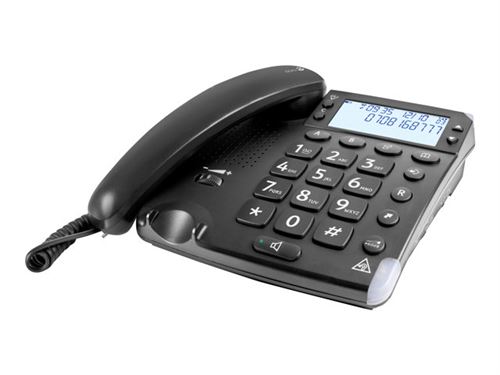 DORO Magna 4000 - Téléphone filaire avec ID d appelant/appel en instance - noir