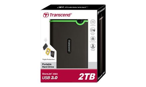 Transcend StoreJet 25M3 - Disque dur - 2 To - externe (portable) - 2.5" -  USB 3.0 - Disques durs externes - Achat & prix | fnac