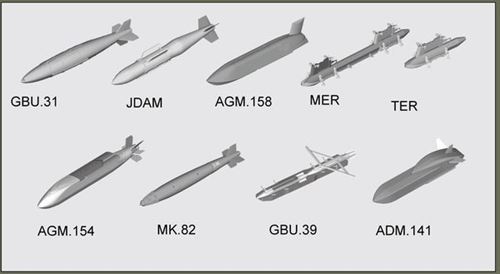 Us Aircraft Weapons - Guided Bombs - 1:32e - Trumpeter
