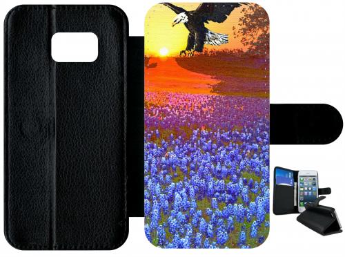Etui À Rabat Samsung Galaxy S7 Edge Champ De Fleurs Aigle