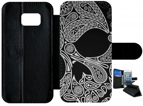 Etui À Rabat Samsung Galaxy S7 Edge Skull Barroque