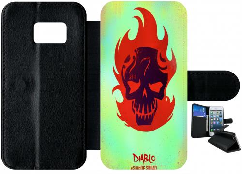 Etui À Rabat Samsung Galaxy S7 Tete En Feu Diable