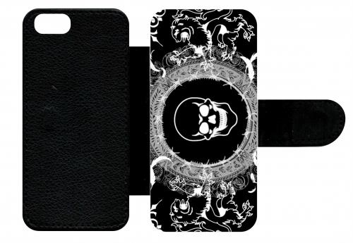 Etui À Rabat Apple Iphone Se Tribal Skull 2