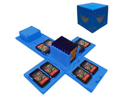 Boîtes de rangement avec 16 poches pour jeux Nintendo Switch - Bleu - The Legend of Zelda