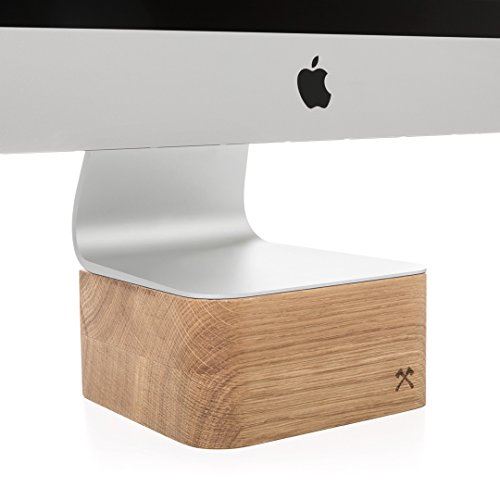 Woodcessories EcoFoot Stand, Lever, Support iMac, Moniteur en bois massif (chêne / iMac 21,5)