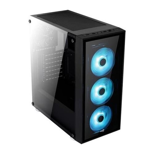 aerocool boitier aerocool quartz rgb noir noir