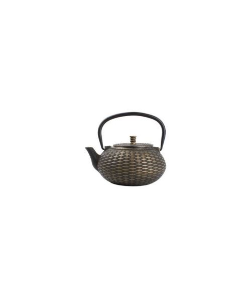 Aerts théiere de service - 0,8 l - fonte or sur noir tissu