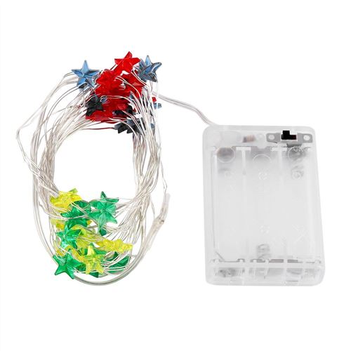 50LED fées lumineuses romantique noël décor de fête de mariage belle étoile String Light (coloré)