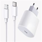 Chargeur iPhone Rapide 20W compatible iPhone 14/13 Pro/13 Mini/13 Pro max/12/12 Mini/12 Pro/12 Pro Max /11/11 Pro/11 Pro Max + Cable 2M Power Delivery Type C Chargeur Mural avec câble USB C vers Lightning