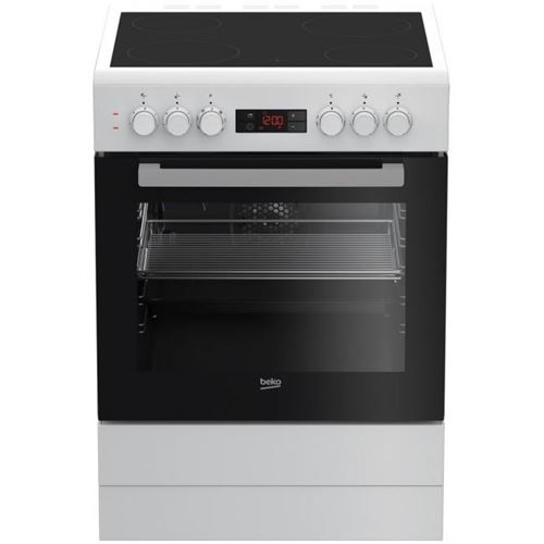Beko Fse67300Wcs - Cuisinière - Pose Libre - Largeur : 60 Cm - Profondeur : 60 Cm - Hauteur : 85 Cm - Avec Système Auto-Nettoyant - Blanc