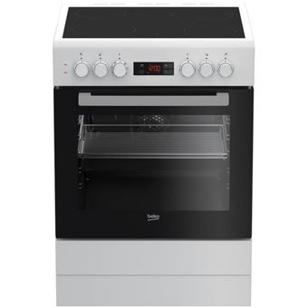Beko FSE67300WCS - Cuisinière - pose libre - largeur : 60 cm - profondeur : 60 cm - hauteur : 85 cm - avec système auto-nettoyant - blanc