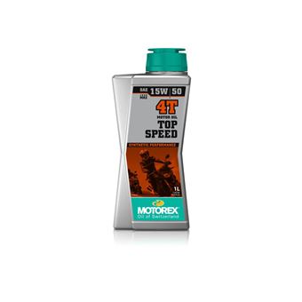 Huile moteur MOTOREX Top Speed 4T 15W50 synthétique 1L - 1