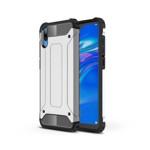 Coque en TPU armure de protection hybride argent pour votre Huawei Enjoy 9/Y7 Pro (2019)