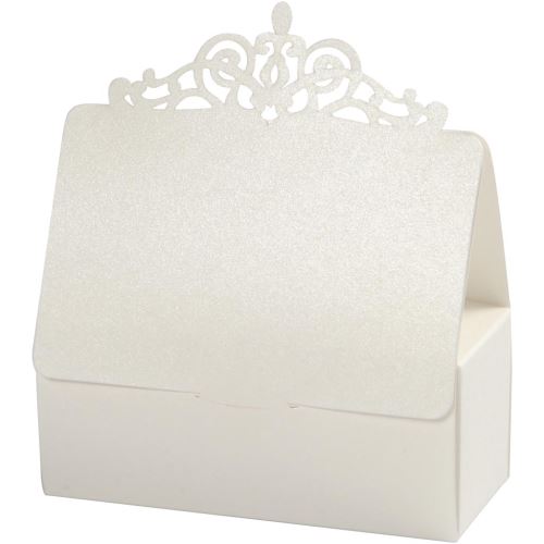 Happy Moments boîte cadeau blanche 4x4x9 cm 5 pièces