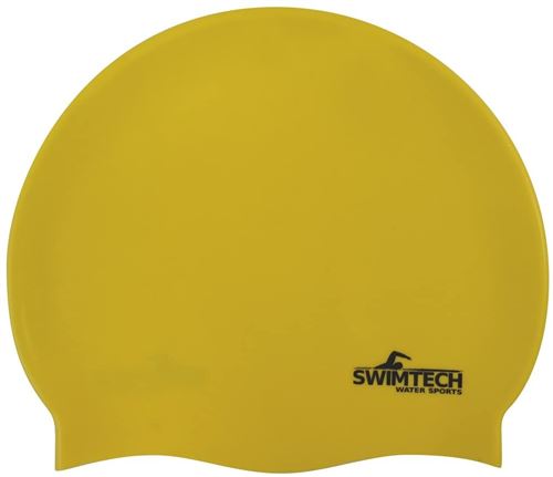 SwimTech bonnet de bain en silicone taille unique jaune