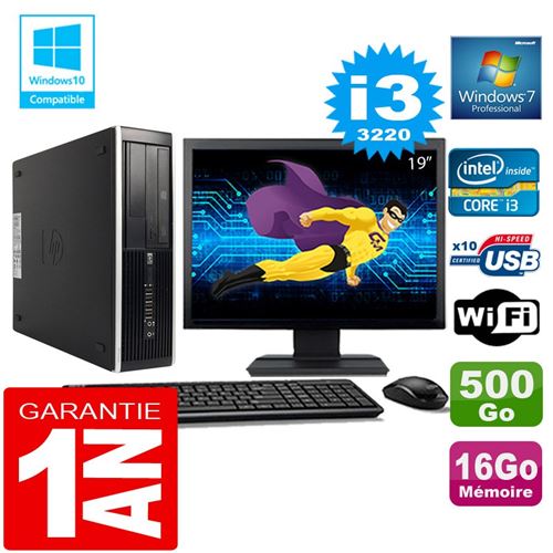 Pc hp compaq 8300 sff core i3-3220 ram 16go disque 500 go wifi w7 ecran 19' État correct - Hewlett-Packard reconditionné disponible sur Fnac
