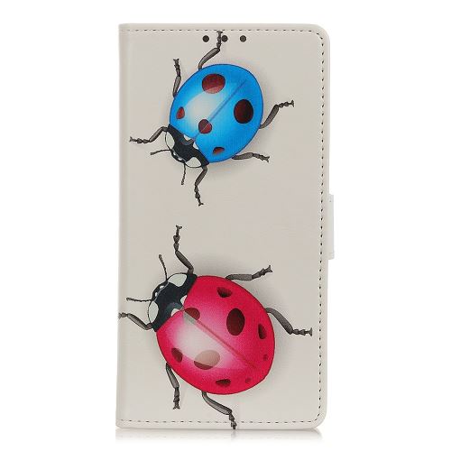 Etui en PU impression de motifs magnétique coccinelles colorées pour votre LG G8 ThinQ