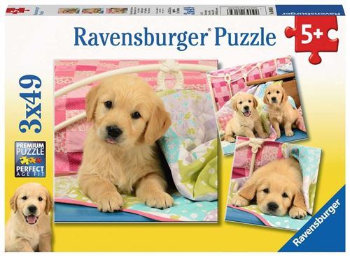 Ravensburger puzzle Mignons petits chiots 3x49p