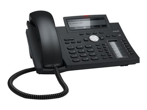 Snom 300 Desk Telephone D345 Double Affichage Bureau Voip / SIP Téléphone Deuxième Écran Comme Affichage Graphique 12 SIP Identités 12 Auto-Étiquetage LED Clés Commutateur Gigabit Ipv6 USB Crochet Port Et Sensor Switch - Noir (Ref: 4260)