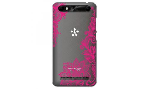 Coque souple pour Konrow Just5 avec impression Motifs Lace fushia