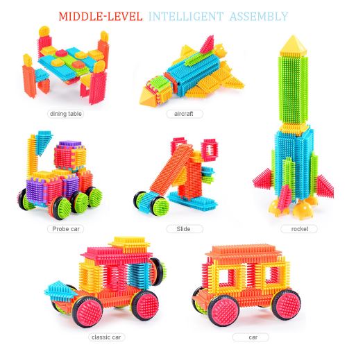 120Pcs Bristle Forme 3D Blocs de Construction Carreaux de Construction Playboards Jouets Jmpl007
