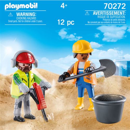 Playmobil La construction 70272 Ouvriers de chantier - Playmobil