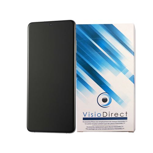 Visiodirect Ecran Complet Compatible Avec Samsung Galaxy S20 Plus Sm-G985F Gh82-22145D 6.7 Bleu Ecran LCD Et Vitre Tacile Sur Chassis
