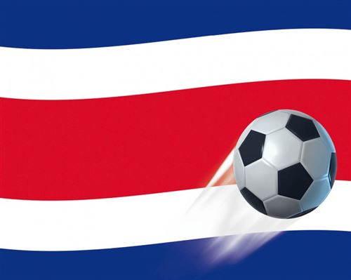 Football Poster Reproduction - Drapeau Du Costa Rica (40x50 cm)