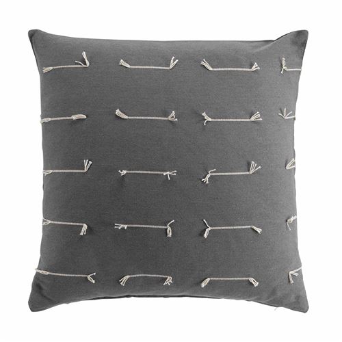 Housse de coussin 60 x 60 cm polycoton tisse fileo Anthracite