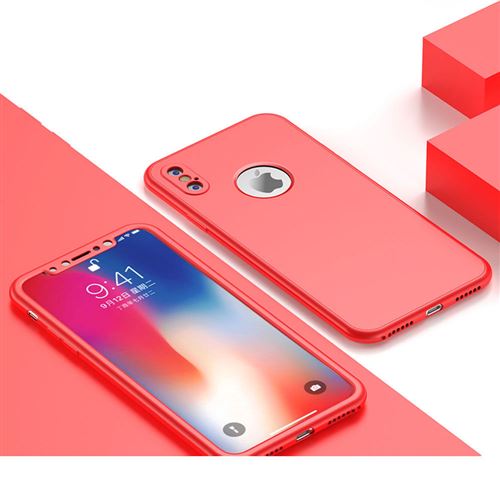 Coque iPhone X/XS silicone case rouge