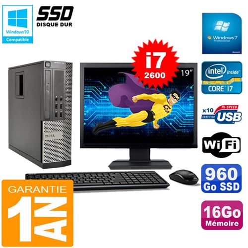 Acheter Pc dell 990 sff core i7-2600 ram 16go disque 960go ssd graveur wifi w7 ecran 19' État correct - 419,00 € Pc dell 990 sff core i7-2600 ram 16go disque 960go ssd graveur wifi w7 ecran 19' État correct - Dell reconditionné disponible sur Fnac