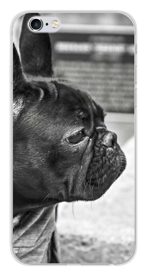 Coque en silicone imprimée compatible iPhone 6 Plus iPhone 6S Plus Bulldog