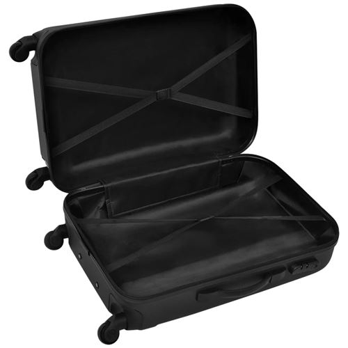 Maak plaats Ook zaad vidaXL Harde kofferset zwart 3-delig - Koffers bij Fnac.be
