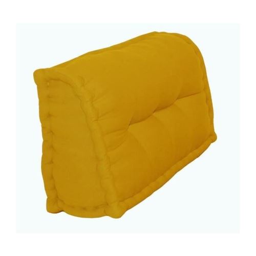 Dossier Cale-Reins 100% coton 60x22/11xH45 cm MOUTARDE
